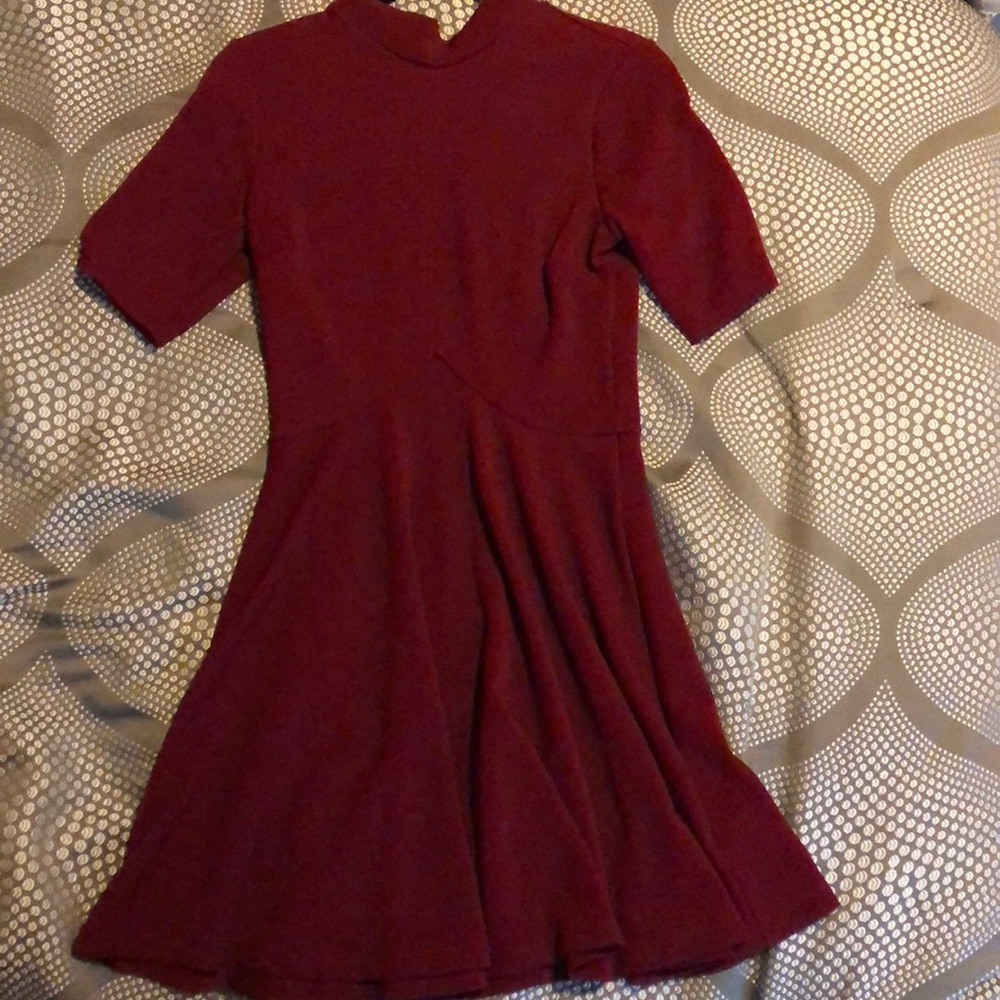 Red Turtleneck Dress